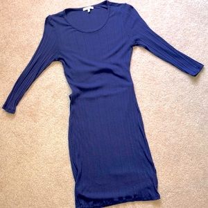 Ribbed knit dress - open back
